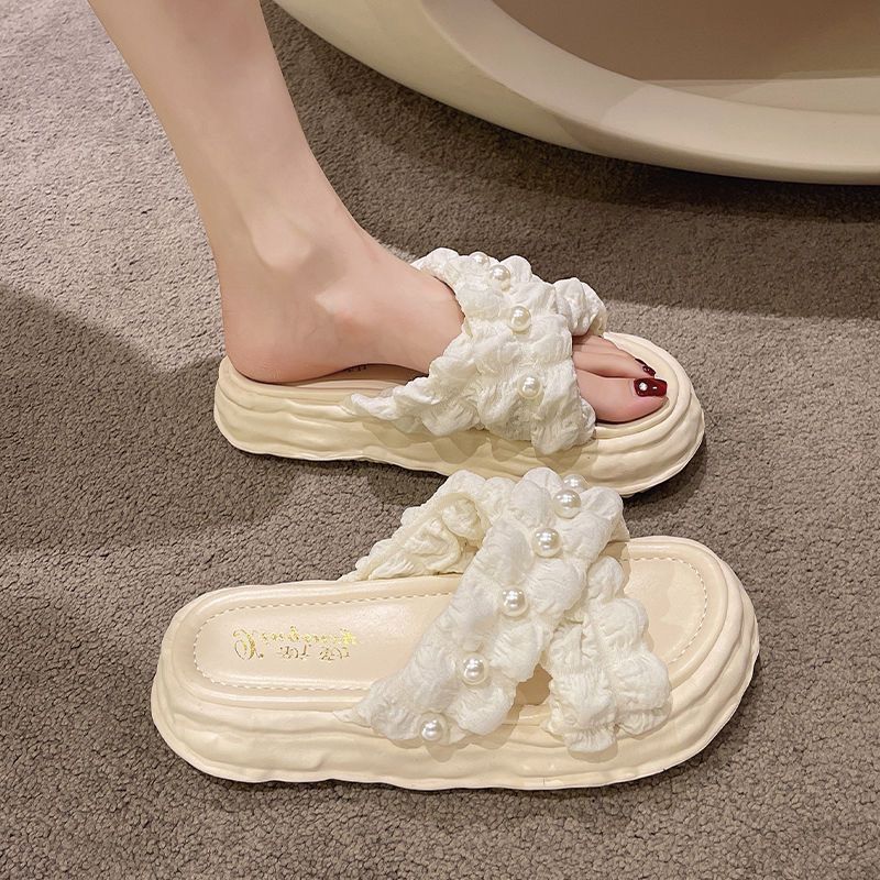 Women's bathroom slippers - summer new arrivals: non-slip, cute, soft sole, flip-flops, thick sole, casual, wear-resistant
