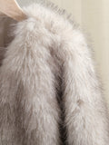 cross-border e-commerce hot seller: faux fur fashion warm hooded jacket