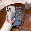 Suitable for iphone 17 pro max rhinestone glitter magnetic phone case, 16, 15, 12 full coverage drop-proof protective case