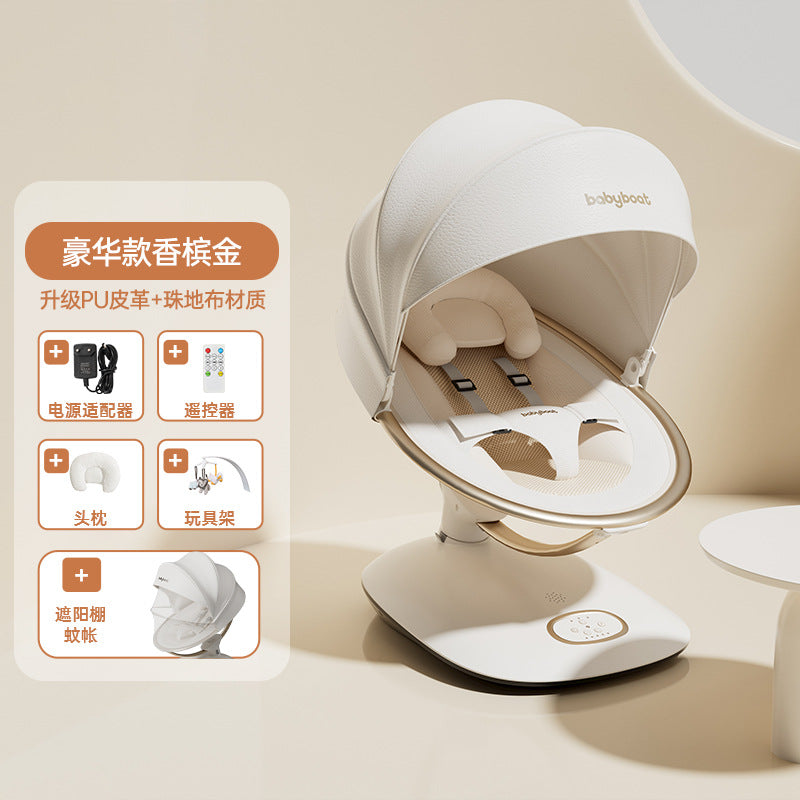 Beizhou Electric Sleeping Cradle Soothes Newborn Cradle Baby Coaxing Artifact Smart Bluetooth Baby Rocking Chair