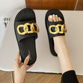 Thick sole slippers for women outwearfashionpopularsummercasual one-piece slippers non-slip soft bottom beach sandals women's shoes