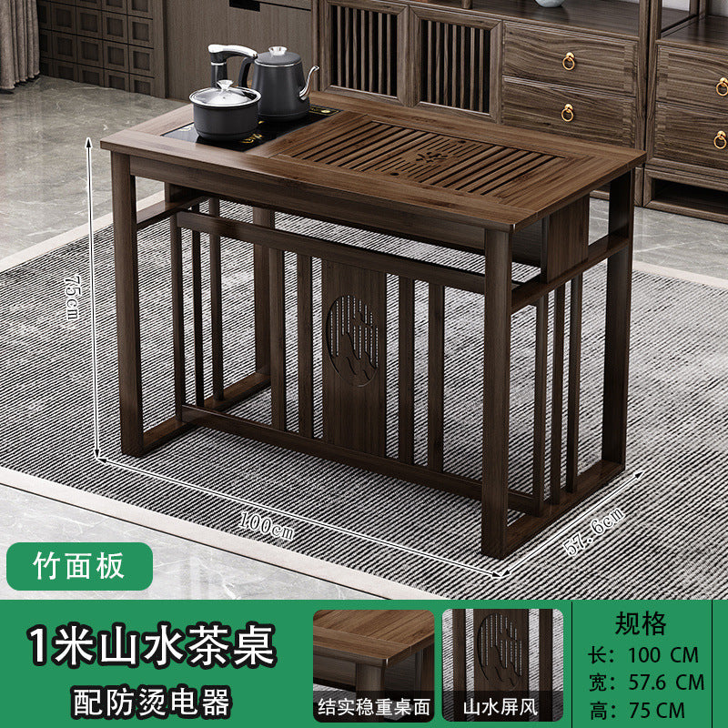 Balcony tea table and chair combination New Chinese-style office household small apartment Kung Fu tea table Boiling water integrated tea making table
