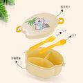 Creative kids' plastic cartoon lunch box - cute fruit box, portable sealed divided lunch container with fun cutlery set