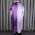 women's clothing african casualplus sizefashionloose robe round neck cut outcontrast colordressbubudress
