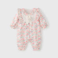 Baby clothes autumn outfit girl's romper autumn double layer cute long sleeve crawling suit princess outing clothes