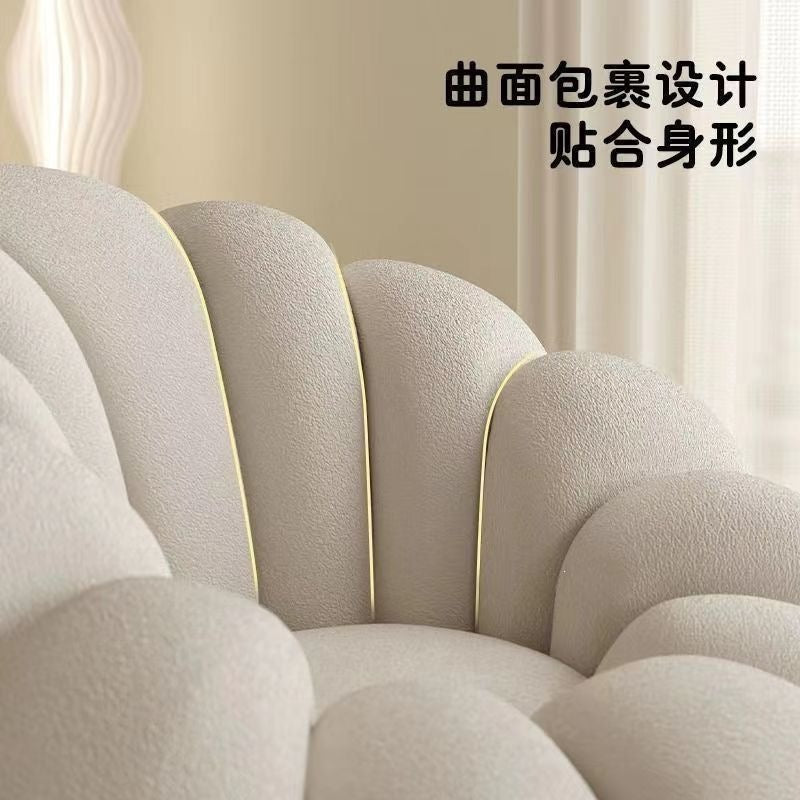 Lazy sofa can lie down and lie down pumpkin cream bedroom balcony single small sofa casualplaid tatami seat