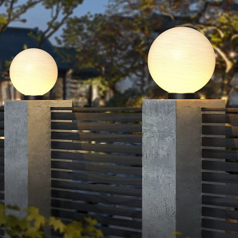 Outdoor pillar lights solar globe lights landscape garden yard lights outdoor fence lights villa gate pillar lights