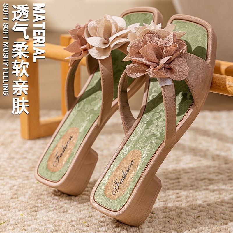 2026 new women's wedge sandals: chic, height-boosting, floral design, versatile summer slides - non-slip & perfect for outdoor wear