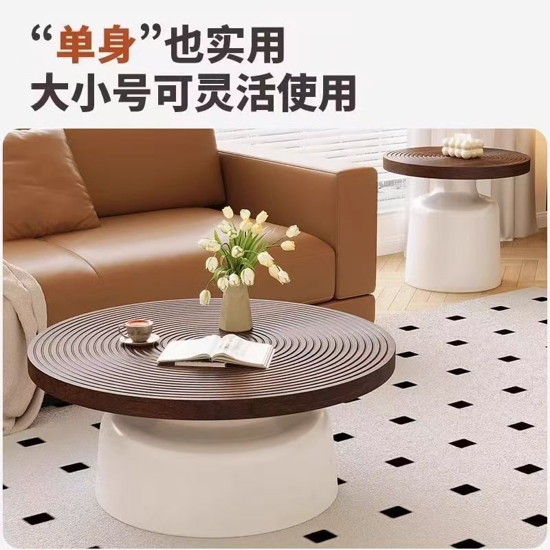 Round coffee table living room  new home light luxury high-end carbon steel small coffee table modern minimalist small apartment