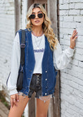 trade  european and american clothing  new arrival single-breasted denim vest vest casual waistcoat
