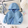 Kids clothing  cross-border new arrivalfashionspring & fallgirllong sleeves zipper hooded outwear children's clothing