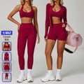 Summer cross-border barely-there yoga set - backless, tight-fitting, quick-dry activewear - outdoor sports running three-piece set 9300