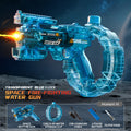 new product jiaolong electric water gun, flash light, high-speed continuous fire, linked reloading, outdoor children's water toys