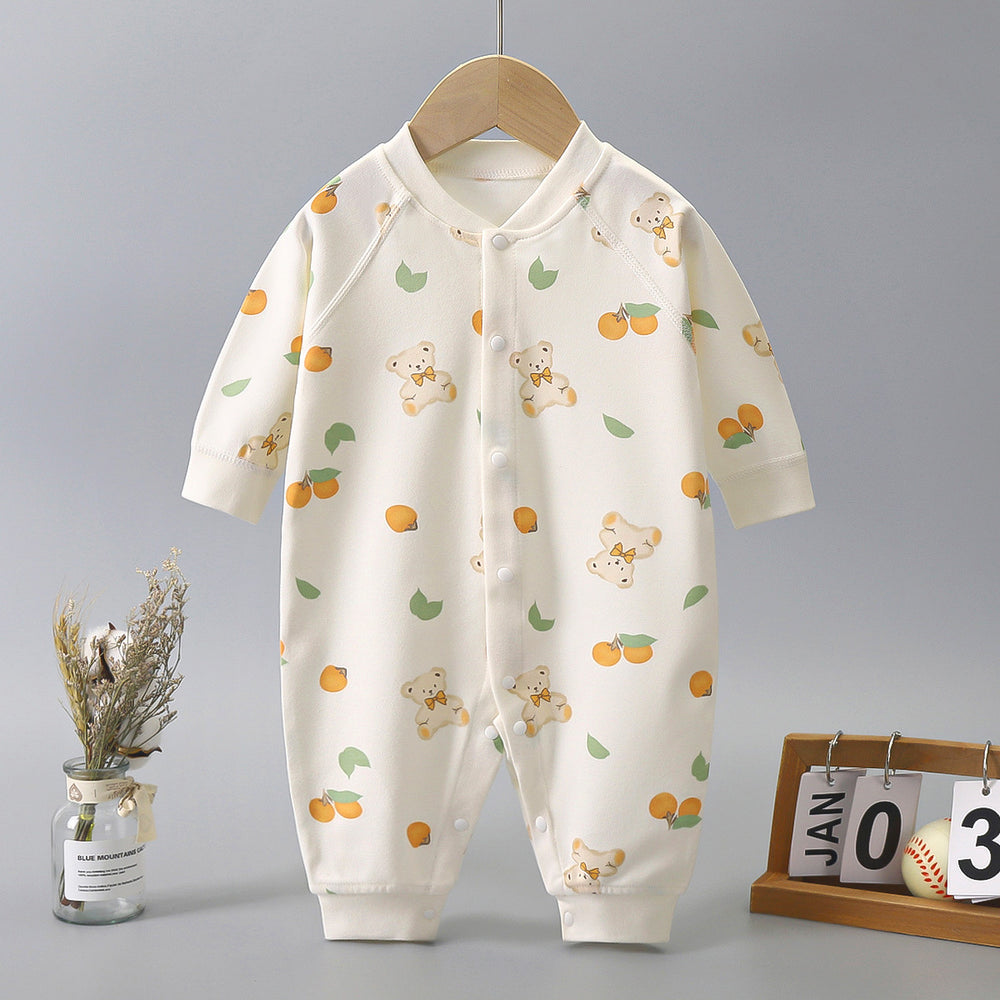 Baby romper, seamless bodysuit, long sleeve, 100% cotton, class a, crawling suit, spring/autumn/all seasons, newborn clothes