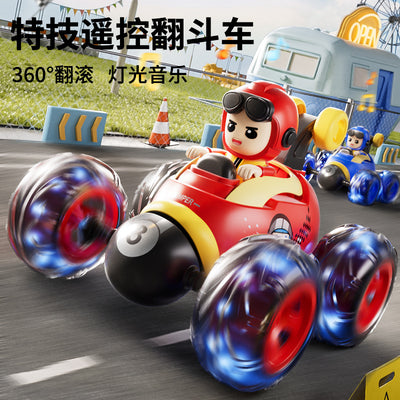Kids' remote control car electric toy racing off-road stunt car tumbling toy dump truck birthday gift