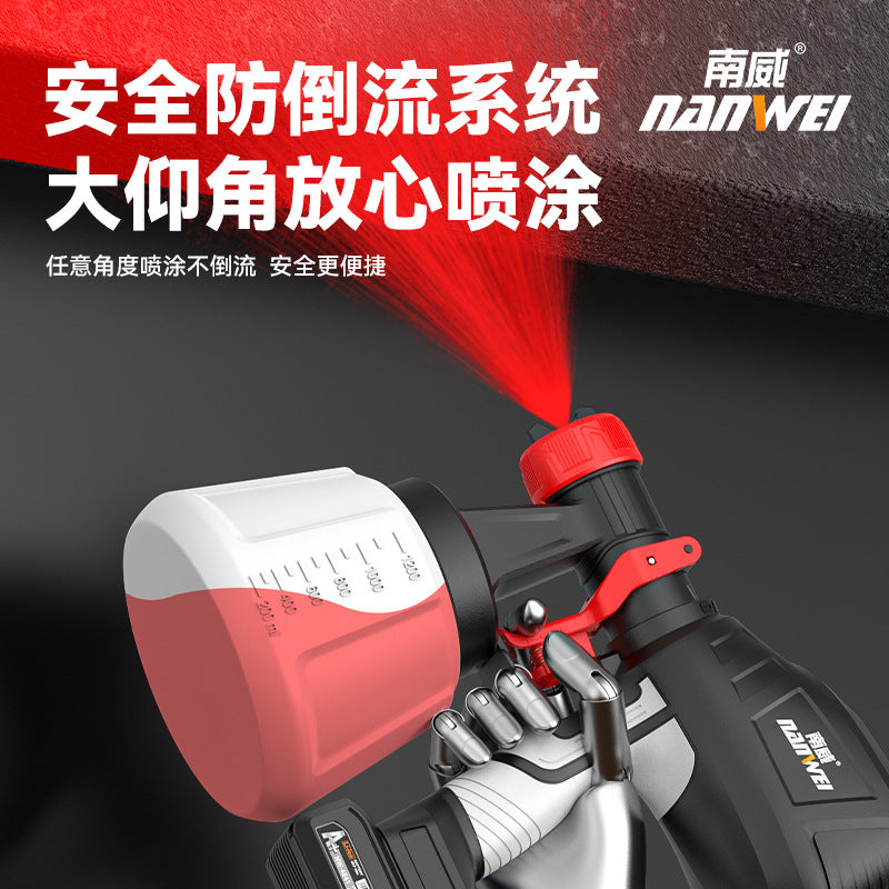 Nanwei electric paint gun paint latex paint spray gun sprayer for home lithium electric paint machine atomization disinfection watering can