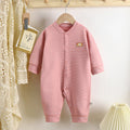 Newborn baby german velvet romper - striped bodysuit, seamless crawling suit, autumn/winter warm sleepwear for infants
