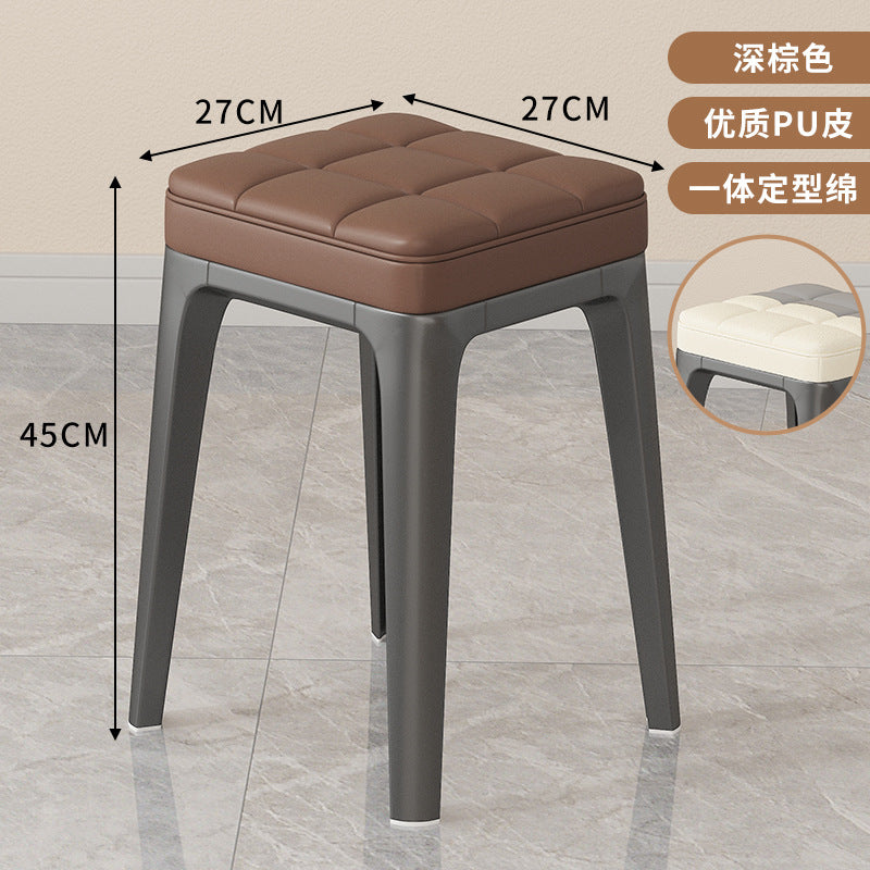 Modern minimalist plastic stool -  new arrival chair - dining chair - light luxury high-end feel - home use - small apartment dining table chair