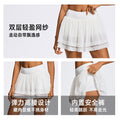 New women's tennis skirt - mesh sports skirt for fitness, yoga, and badminton - lined, stylish pleated mini skirt