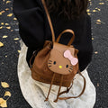Cute cartoon mini backpack for women, new kitty cat backpack, stylish and versatile student bag, sweet commuter bag