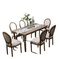 European dining table retro dining table and chair combination for home rectangular country american table solid wood french long table dining table