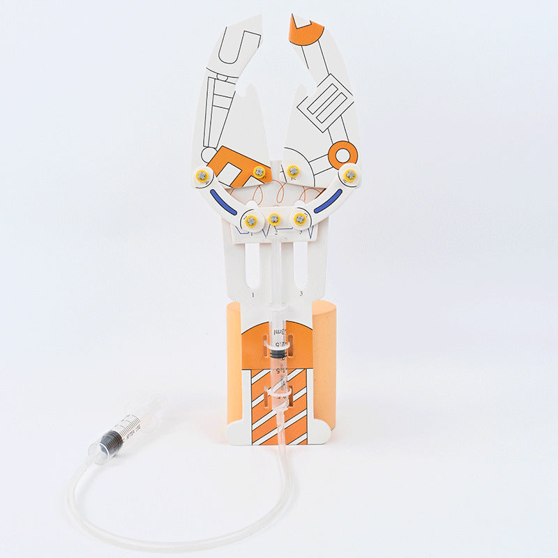 KT version of hydraulic manipulator, handmade DIY creative small production, science and technology festival homework teaching aids, material packs, puzzle inserts