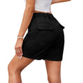 European and american cross-border e-commerce women's summer new arrivals:  independent store washed elastic waist cargo denim shorts - trendy style