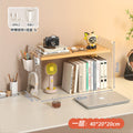 Acrylic desktop organizer, office desk pegboard, computer desk bookshelf, multi-tier storage rack with dividers