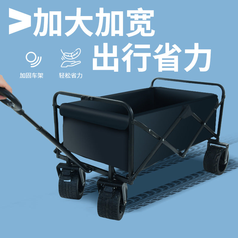 Outdoor camping cart folding camping cart for home grocery shopping express folding trolley convenient lightweight camping cart