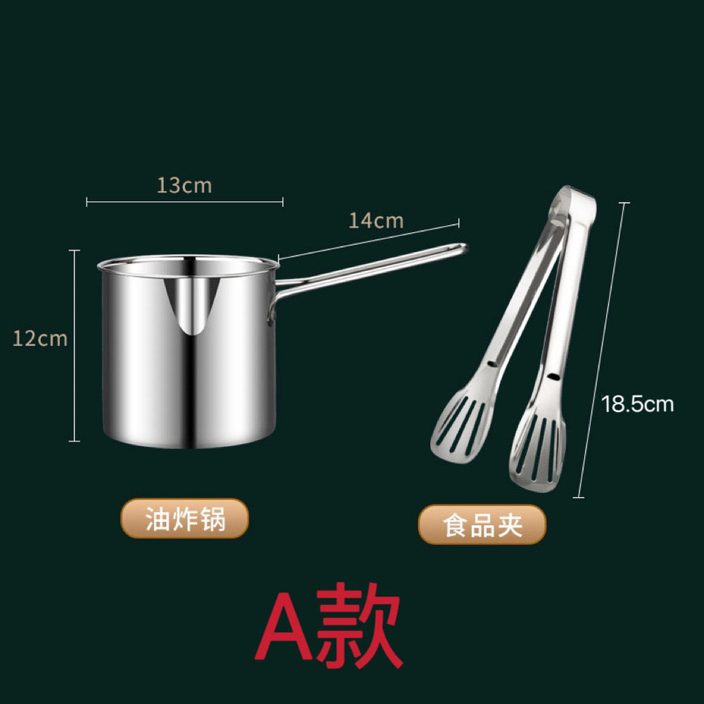 304 stainless steel deep fryer - multifunctional mini fryer for home use, gas powered, with filter screen - fuel efficient small fryer