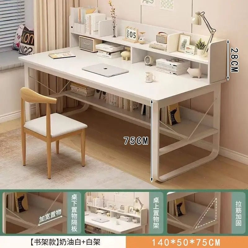Desk and bookshelf all-in-onefor home bedroom student study writing desk office desk computer desk desktop writing desk table