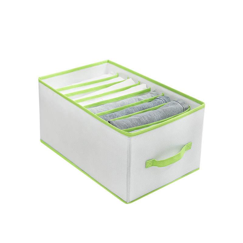 New foldable PP board pants clothing storage box sub-format drawer transparent wardrobe multi-function