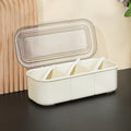 Japanese-style minimalist seasoning box kitchen supplies spice jar salt shaker with spoon transparent multi-compartment with lid for home use