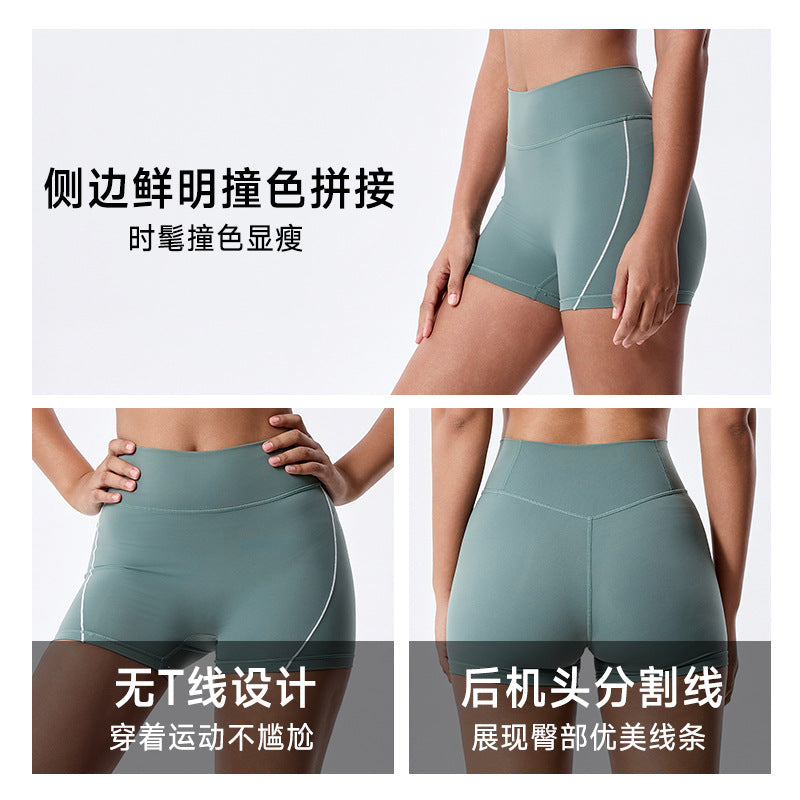 Ready-to-ship cross-border 3inch high-waisted compression shorts - slimming, stretchy, butt-lifting, and perfect for yoga or everyday wear