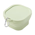 Portable outdoor travel silicone foldable small square bowl lunch box cutlery set food grade silicone instant noodle bowl