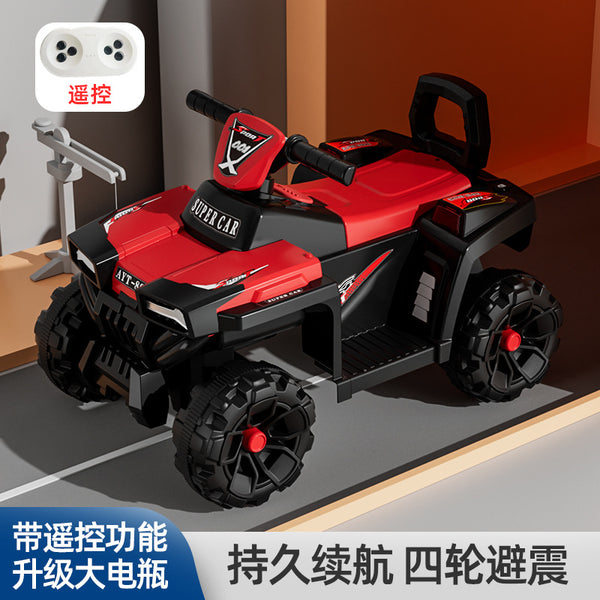 Children's electric motorcycle can sit on the beach car four-wheeled off-road vehicle charging toy remote control car