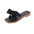 Influencer-approved, new square-toe, fairy-style bow sandals for women. perfect for summer wear, these wedge-heeled, fashionable, versatile, flat, and non-slip slides are a must-have