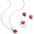 [titanium steel] necklace women's new arrivalniche style square pendant earrings ring accessible luxury classy sense collarbone chain jewelry wholesale