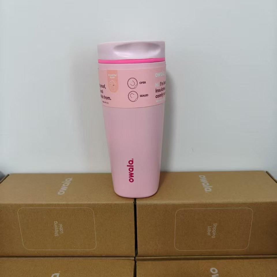 Amazon owala direct drinking coffee cup 304 stainless steel vacuum thermos cup for home office portable cup