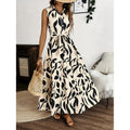 Shipped:  hot-selling women's printed maxi dress for european and american cross-border e-commerce independent stores - export quality