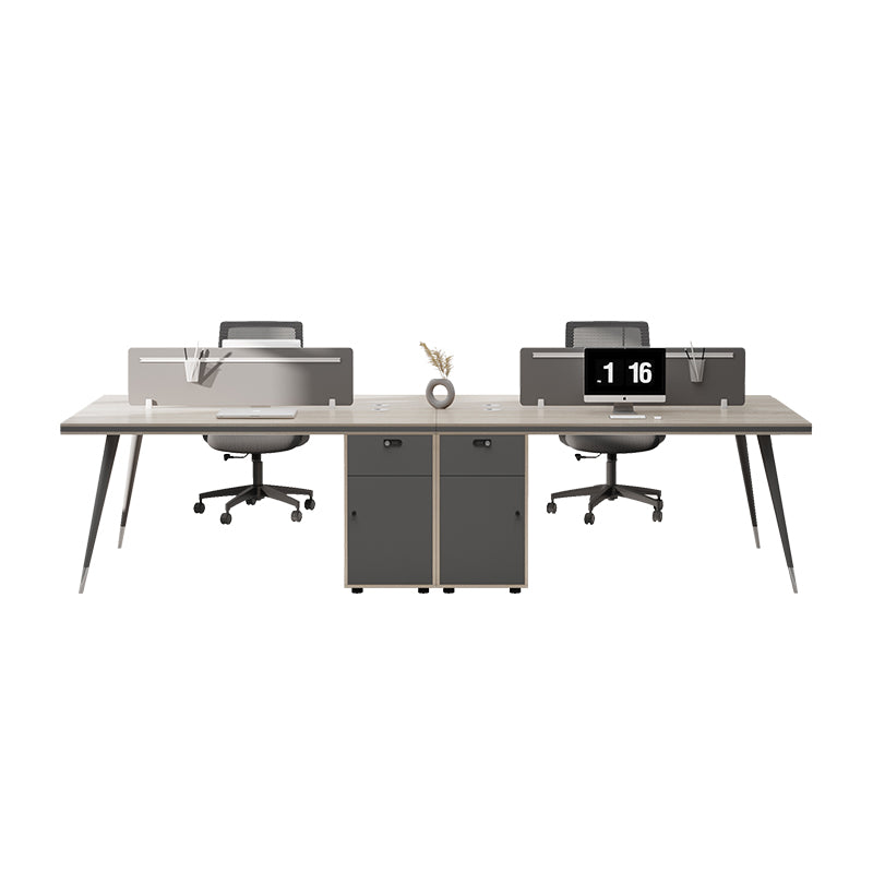 Staff office desk and chair combination casual modern double four-person seat staff table six-person slot screen office table