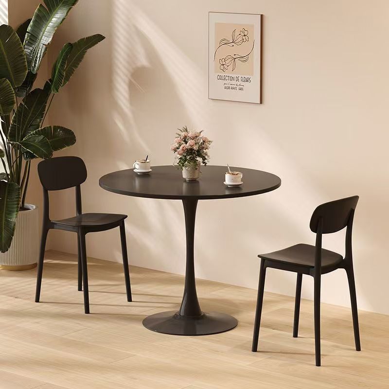 Cream style iron art negotiation table and chair combination popular milk tea shop casual round table reception table and chair package wholesale