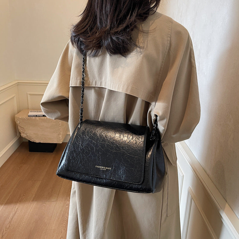 Foreign trade advanced sense versatile chain tote bag women's 2025 new large-capacity leisure commuting shoulder messenger bag