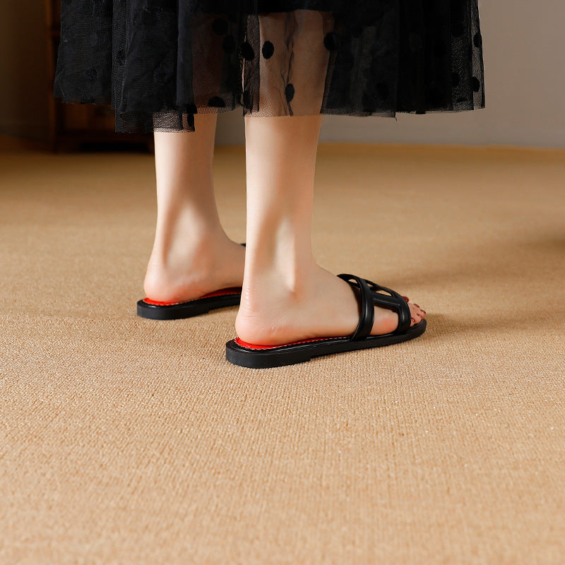 2025 new fashion women's summer non-slip round toe flat shoes for outdoor and indoor wear