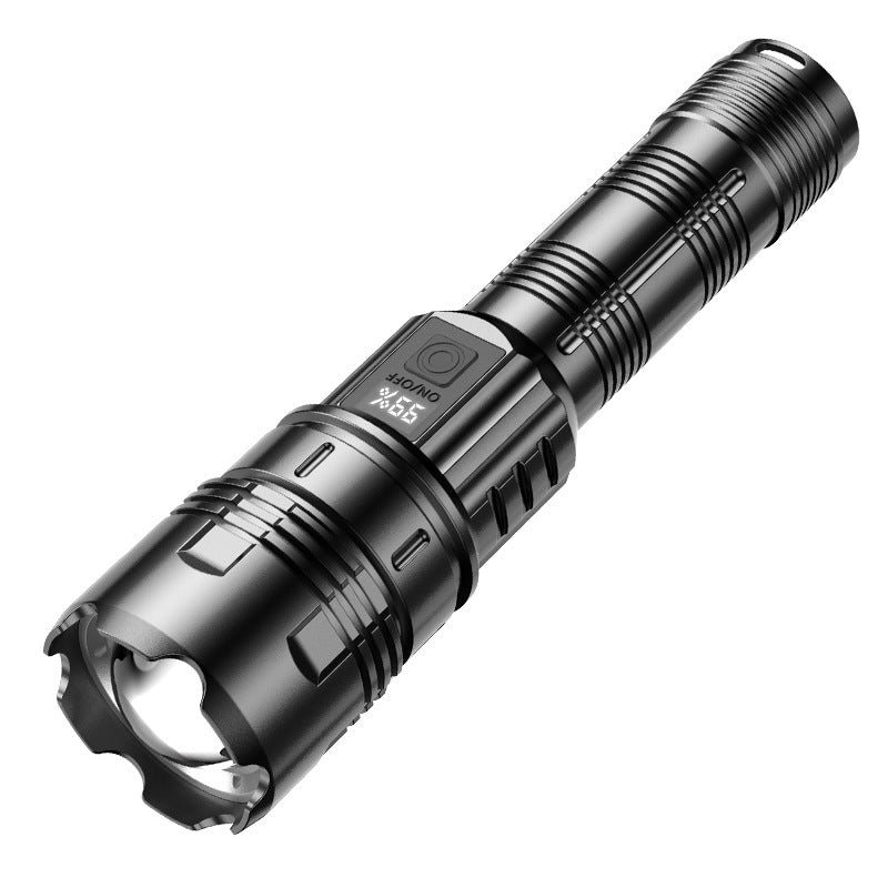 Cross-border new white laser flashlight Type-C charging built-in lithium battery outdoor zoom strong light flashlight