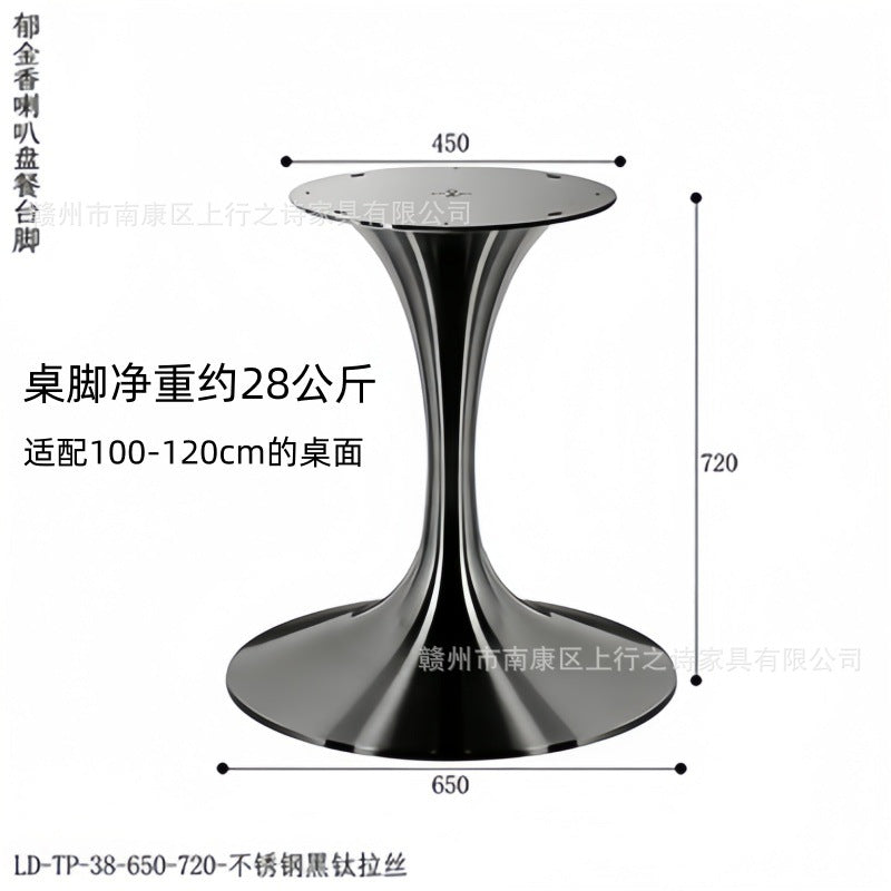 Tulip stainless steel hardware side table hotel b&b project customized light luxury living room corner table factory wholesale