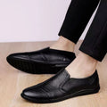 2024 new versatile men's leather shoes - soft sole business casual loafers - perfect for work, security, and dad shoes - wholesale available