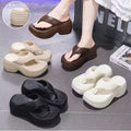 New 2026 summer women's platform sandals: trendy, height-boosting beach slides - versatile flip-flops for everyday wear