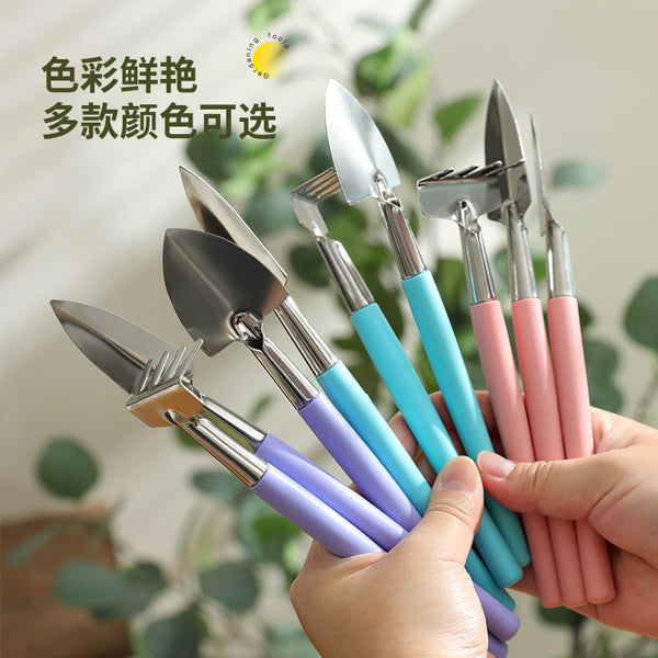 Stainless steel three-piece shovel garden tools succulent shovel micro landscape shovel soil green plants potted planting