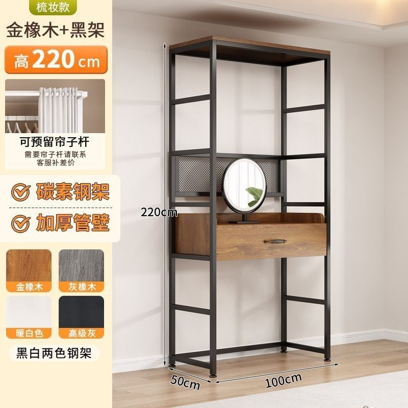 Open wardrobe for home bedroom walk-in closet shelf wardrobe floor-standing clothes rack design wardrobe rental wardrobe